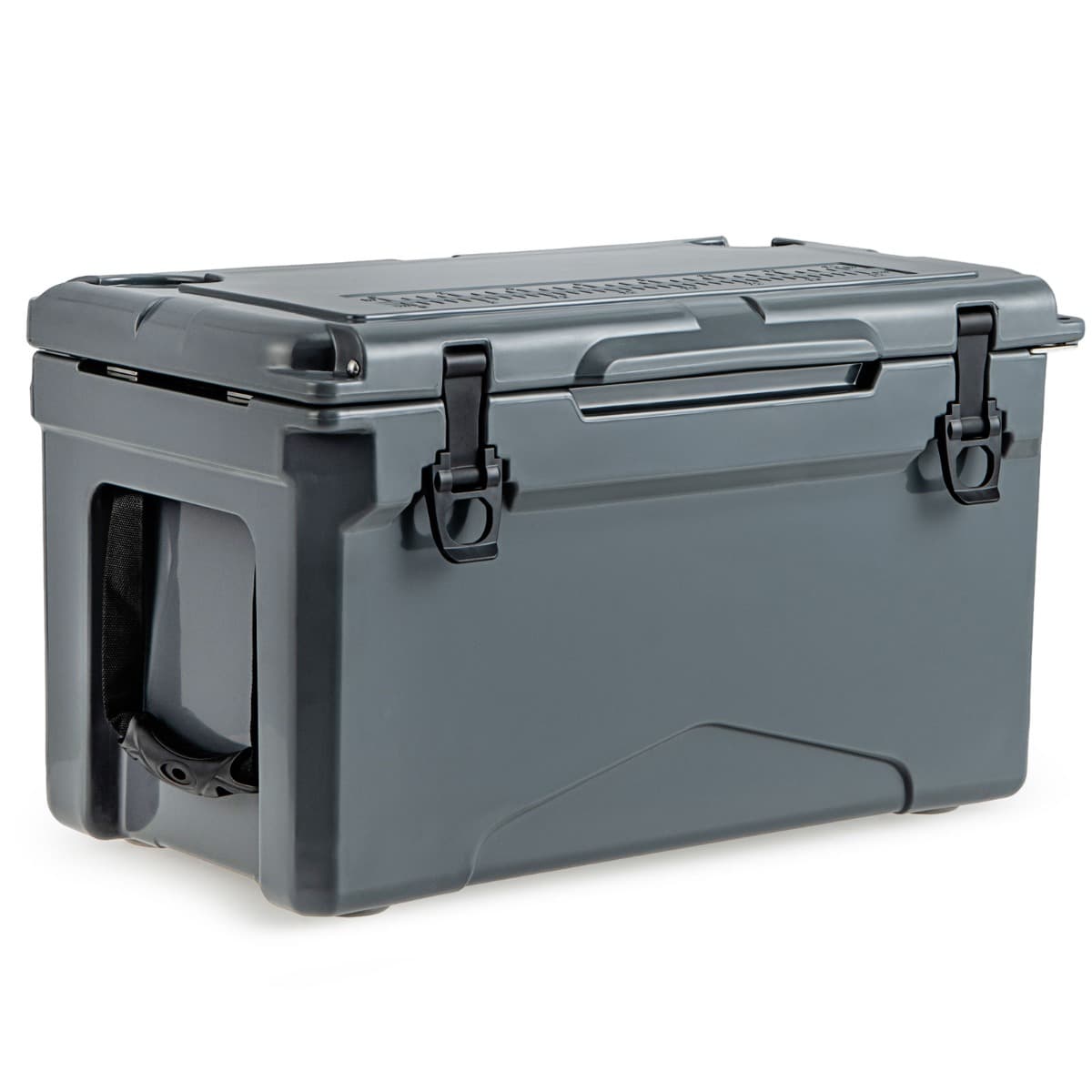 CostwayGlacière Isotherme Portable 28 L avec Bouchon de Vidange et Porte-gobelets Glacière Rigide Étanche Rétention de Glace de 5 à 7 Jours Gris